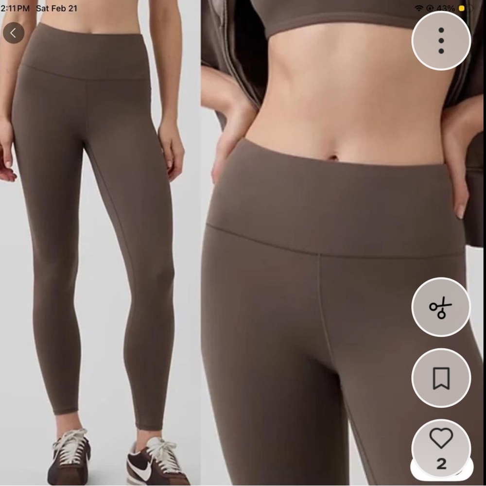 Abercrombie & Fitch YPB Tan High Waisted 7/8 Leggings